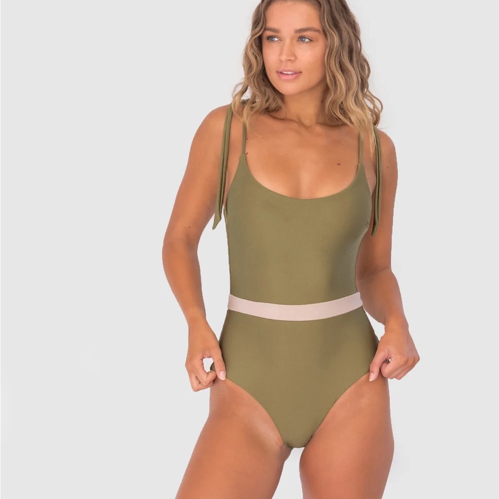 Salty Fox Australia Calli one piece, Olive & Fig blush - bodysuit, swimsuit